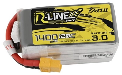 Battery Tattu R-Line 3.0 1400mAh 22.2V 120C 6S1P XT60