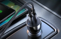 Ugreen CD213 Car Charger USB + USB-C, 36W (Gray)