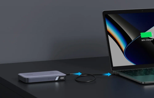Повербанк 20000mAh Ugreen PB720, USB + 2x USB-C, 100W PD (сірий)