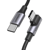 USB-C to USB-C cable, angled UGREEN US334 5A, PD 100W, 2m (black)