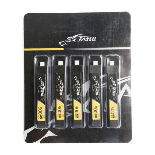TATTU 300mAh 3.8V 1S1P BT2.0.5 battery (5pcs)