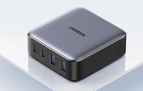 Ładowarka sieciowa UGREEN CD327 Nexode, 2x USB-C, 2x USB-A, GaN, 65W (szary)