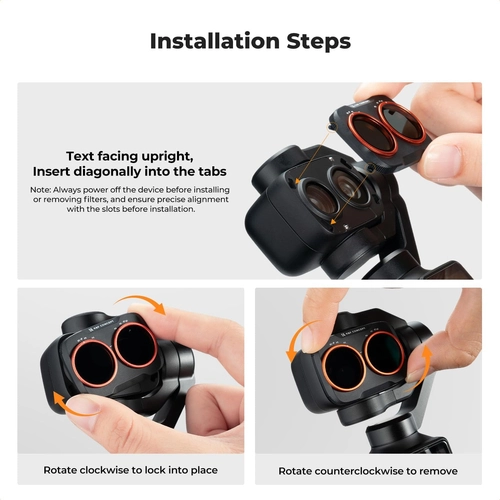 Zestaw 6 filtrów ND/PL+UV+CPL Concept do kamery DJI Osmo Pocket 4P