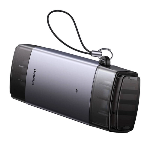 Baseus Lite Series SD/TF зчитувач карт пам'яті, USB + USB-C (сірий)