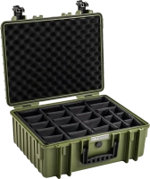 B&W Type 6000 Suitcase / Brown-Green (with Dividers)