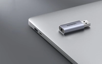 Adapter Audio UGREEN CM383, USB do mini jack 3,5mm, AUX (szary)