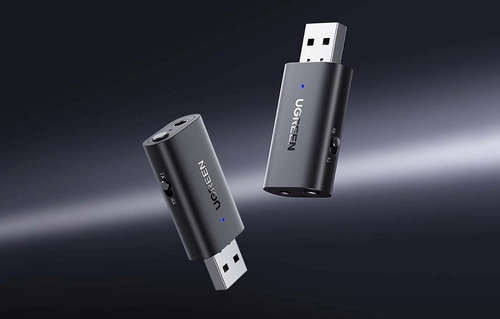 Adapter Audio UGREEN CM523, USB-A do Jack 3,5mm, Bluetooth 5.1 (czarny)