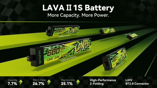 BetaFPV LAVA Series II 1S 280mAh 95C Battery - 1pc