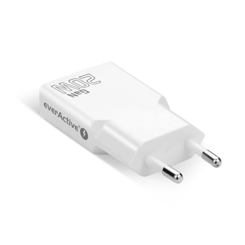 EverActive GaN SUPER SLIM SC-340Q mains charger with USB QC3.0 and USB-C PD 20W