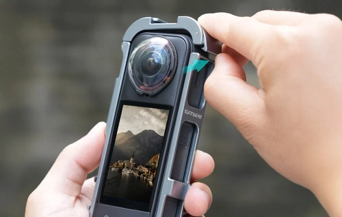 Металева магнітна рамка Sunnylife з силіконовою кришкою об'єктива для Insta360 X5