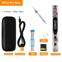 Przenośna lutownica OLED SEQURE SI012 Pro Max Kit z 1 grotem (końcówka TS-BC2)