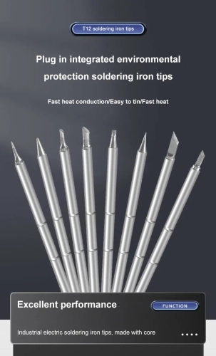 SEQURE T12 soldering iron tips suitable for MSS12|SI012|SI012 Pro|SI012 Pro Max T12-ILS