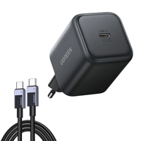 Мережевий зарядний пристрій UGREEN X524, 45 Вт, USB-C GaN (чорний) + кабель 1 м