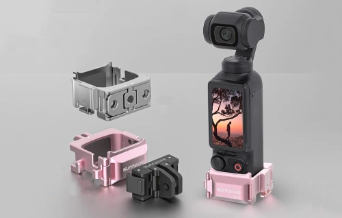 Sunnylife 1/4'' cat-eared quick mount for DJI Osmo Pocket 3 (pink)
