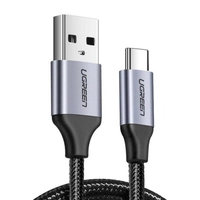 Kabel USB do USB-C QC3.0 UGREEN US288 1,5m z aluminiową wtyczką (czarny)