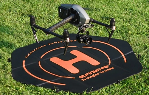 Mata lądowisko Sunnylife do dronów 110cm heksagon - dwustronne - wodoodporne