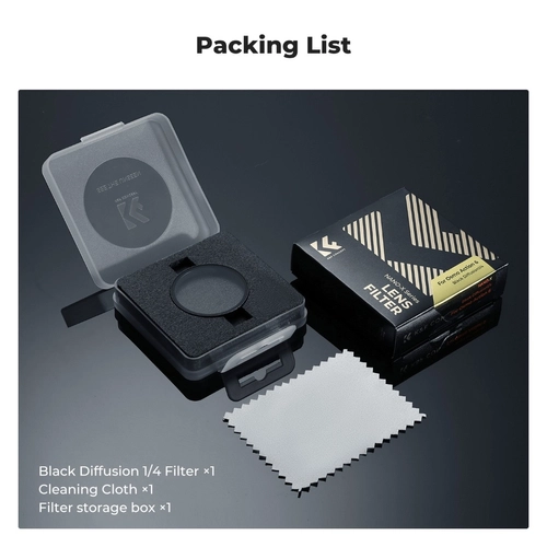 Black Mist 1/4 filter by K&F Concept for camera DJI Osmo Action 6