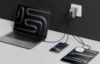 Мережевий зарядний пристрій EcoFlow RAPID Pro 140 Вт, 3xUSB-C, 1xUSB-A, GaN