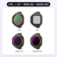 Набір з 4 фільтрів CPL+UV+VND2-32+VND32-512 K&F Concept для дрона DJI Mini 5 Pro