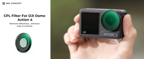 Filtr CPL marki K&F Concept do kamery DJI Osmo Action 4 / 5 Pro