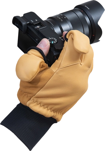 Rękawice fotograficzne skórzane Vallerret Hatchet Natural S