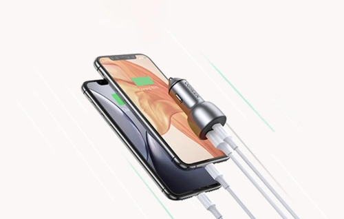 Ugreen CD213 Car Charger USB + USB-C, 36W (Gray)