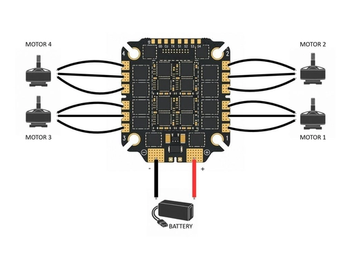 Комплект FC + ESC Pilotix F405 V3 ICM42688 AM32 65 А (стек)
