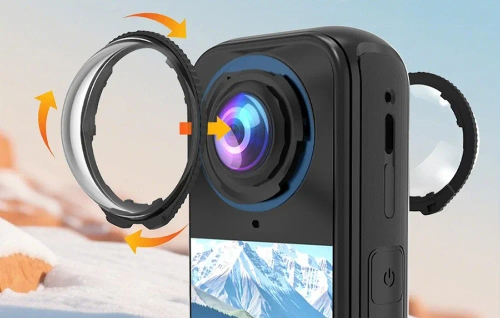 Захисна накладка на об'єктив Puluz дляInsta360X4 Air (загартоване скло)