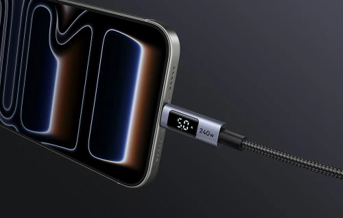 Кабель USB-C Ugreen L530 240 Вт, 480 Мбіт/с, 3 м (сірий)