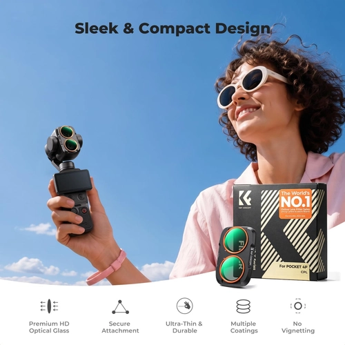 Filtr CPL marki K&F Concept do kamery DJI Osmo Pocket 4P