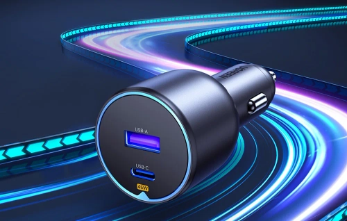 Ładowarka samochodowa Ugreen EC701, USB + USB-C, 63W (czarna)