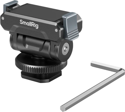 Quick mount bracket for DJI Osmo Action 5 Pro / 4 / 3 with SmallRig 5436 cold shoe adapter