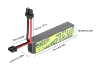 BetaFPV LAVA Series II 2S 680mAh 95C Battery - 1 pc