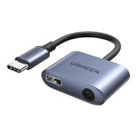 Аудіоадаптер UGREEN CM231 USB-C – міні-роз’єм 3,5 мм (сірий)