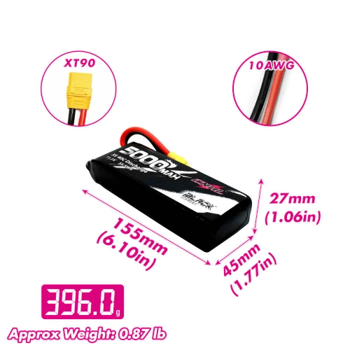 Akumulator CNHL 5000mAh 11.1V 3S 40C (Black) XT90