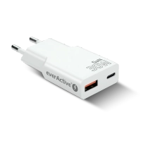 EverActive GaN SUPER SLIM SC-380Q mains charger with USB QC3.0 and USB-C PD 30W