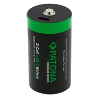 PATONA Premium — 2 акумулятори LR20 Mono D з USB-C та кабелем USB-C (1 до 2)