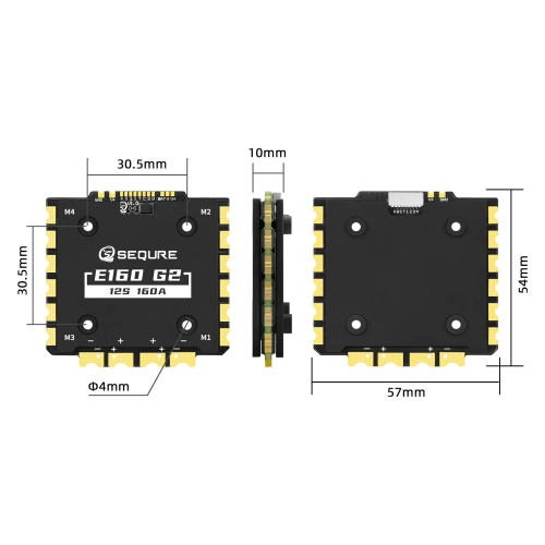 SEQURE E160 G2 30.5x30.5 4-12S 160A ESC AM32