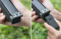 Mocowanie do szybkiego montażu 1/4'' w kształcie kocich uszu Sunnylife do DJI Osmo Pocket 3 (tytanowe)