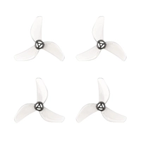 Śmigła Gemfan 1207 3-łopatkowe, wał 1.0mm - szare przezroczyste | seria Air65 II (4szt)