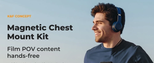 Magnetic chest mount for sports cameras by K&F Concept