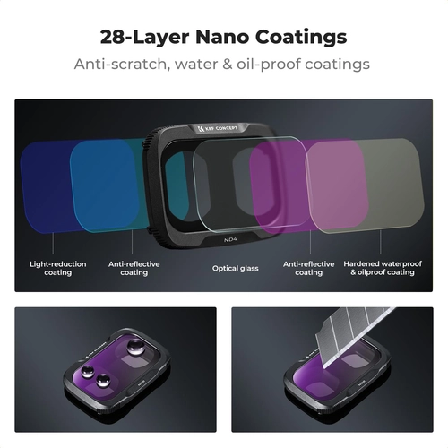 Zestaw 4 filtrów ND K&F Concept do kamery DJI Osmo Pocket 4P