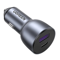 Автомобільний зарядний пристрій Ugreen CD213 USB + USB-C, 36W (сірий)