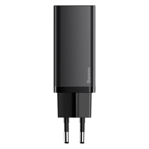 Baseus GaN2 Lite Wall Charger, USB + USB-C, 65W, EU (Black)