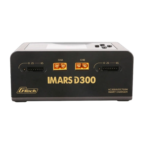 Gens Ace IMARS D300 G-Tech Channel AC/DC 300W/700W RC Charger Black