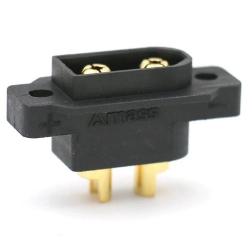 Amass XT60E-M XT60 Male Connector (Black) - 10pcs