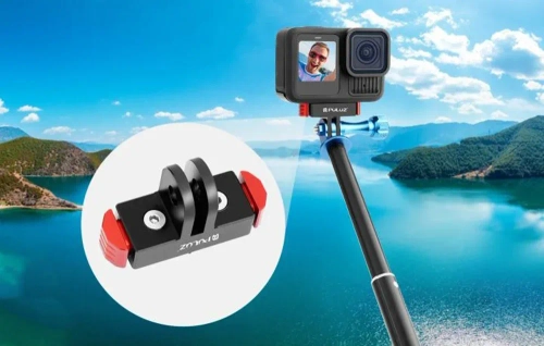 Puluz Magnetic Mount for GoPro HERO13 Black (Black and Red)
